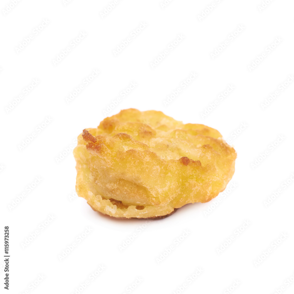 Breaded chicken nugget composition isolated Breaded chicken nugget composition isolated