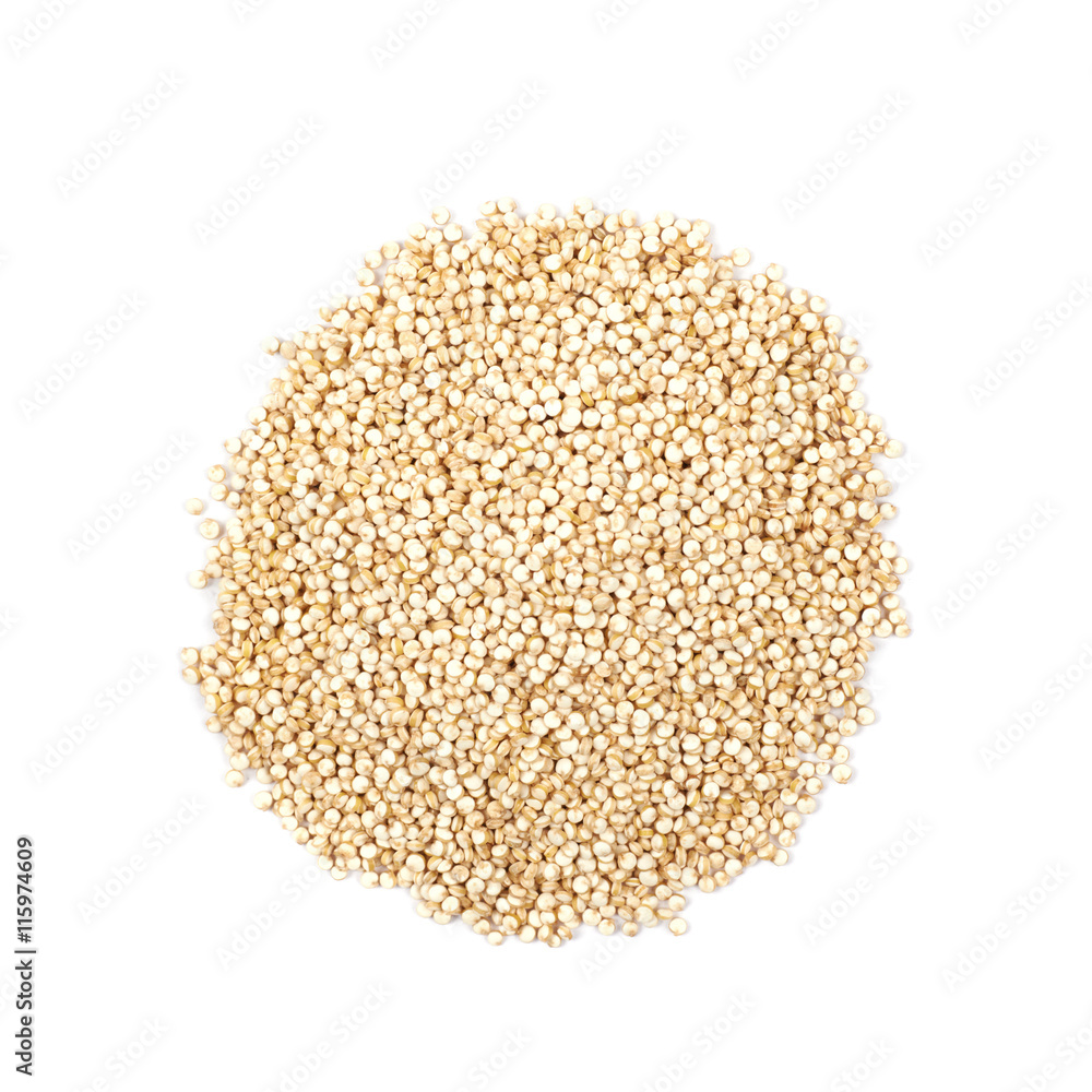 Pile of grain quinoa seeds isolated Pile of grain quinoa seeds isolated