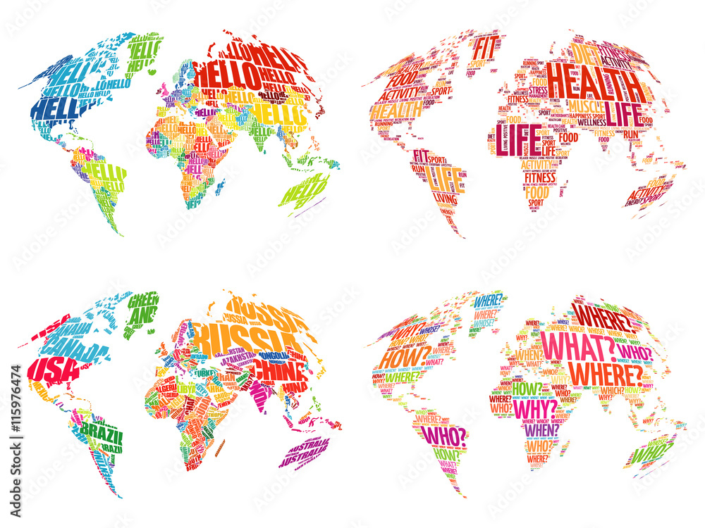 set-of-infographic-world-word-cloud-maps-in-typography-health-hello