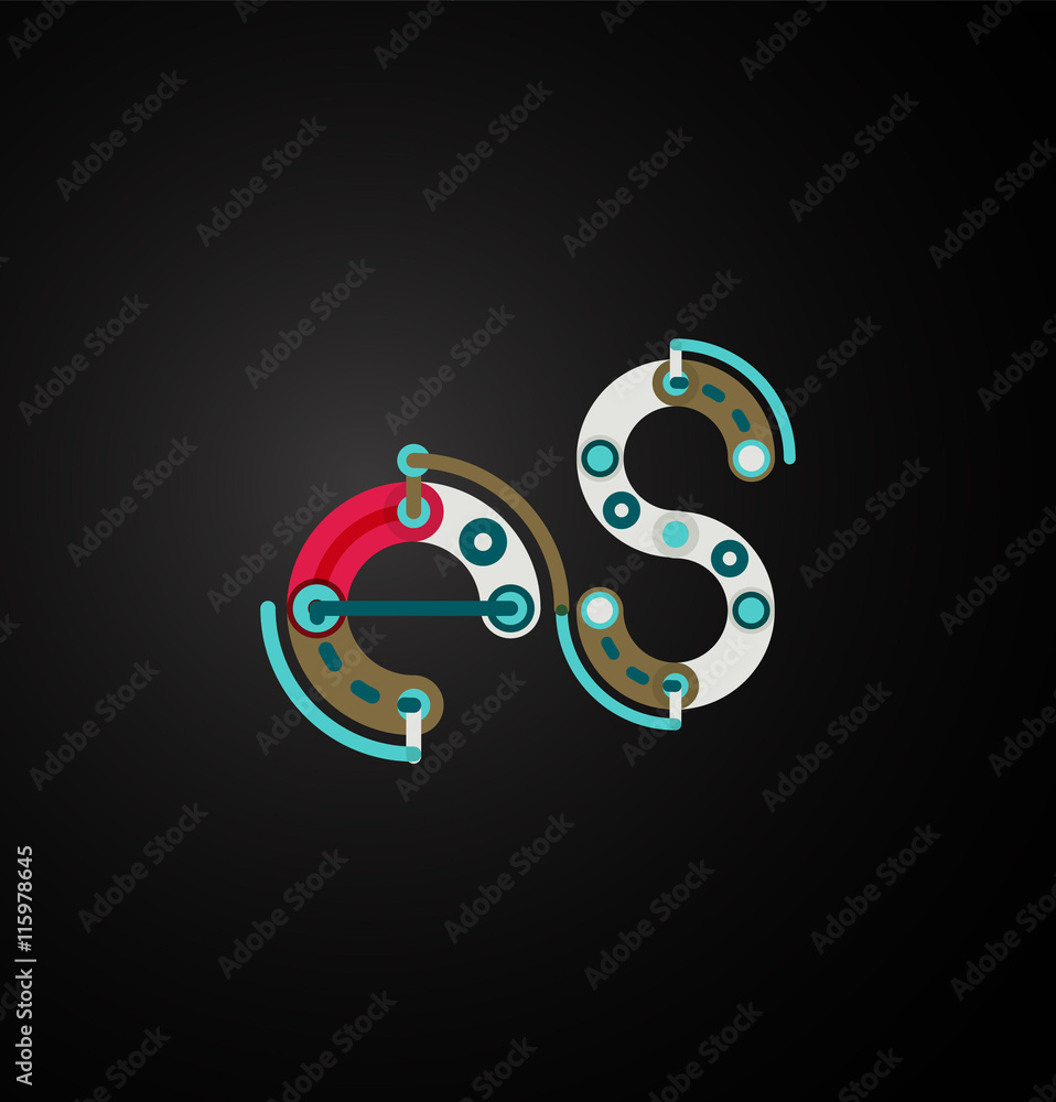 Linear business logo letter Linear business logo letter