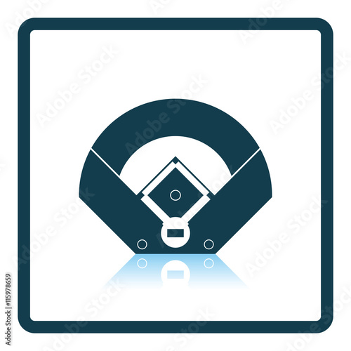 Baseball field aerial view icon