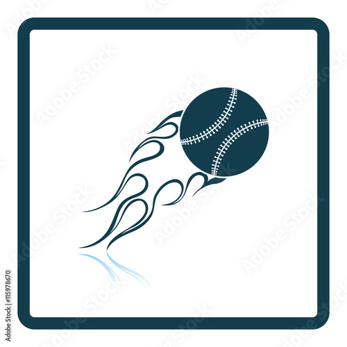 Baseball fire ball icon