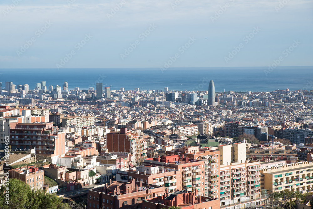 Barcelona view from above