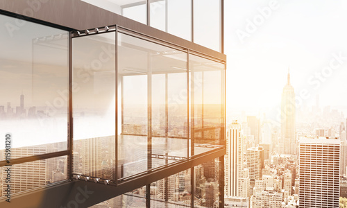 Photography Balcony on NY background