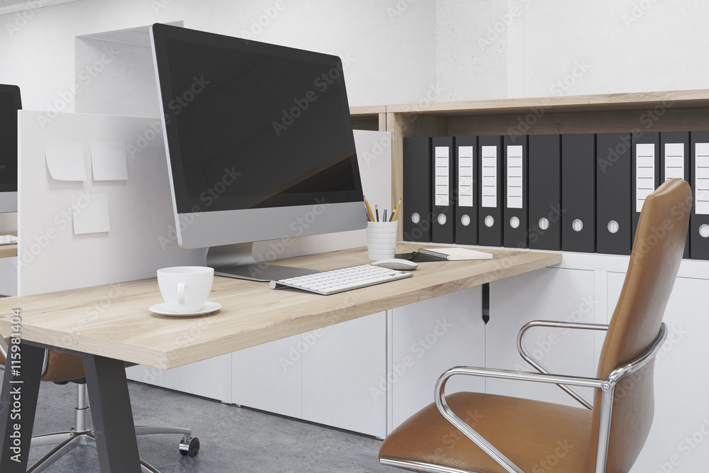 Modern workplace at office Modern workplace at office