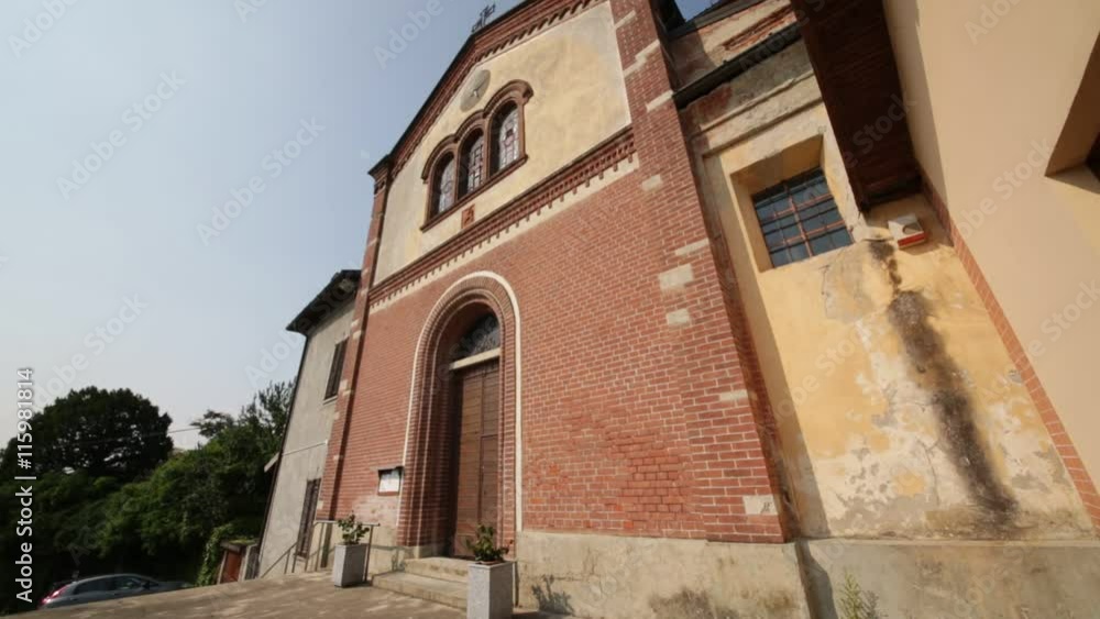 in italy osmate ancient religion building for catholic and clock tower. in italy osmate ancient religion building for catholic and clock tower.