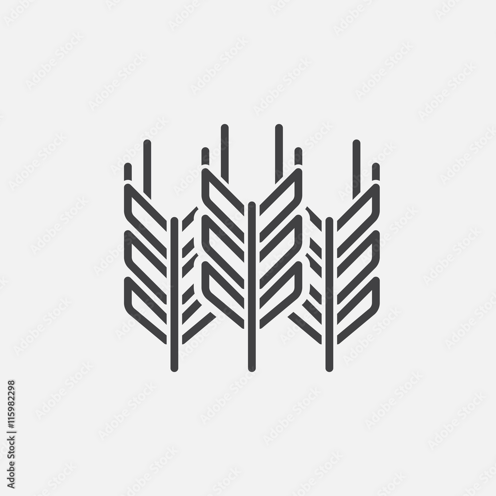 Wheat line icon, outline vector logo illustration, linear pictogram isolated on white
Wheat line icon, outline vector logo illustration, linear pictogram isolated on white