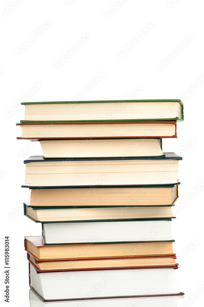 Stack of books on white background Stack of books on white background