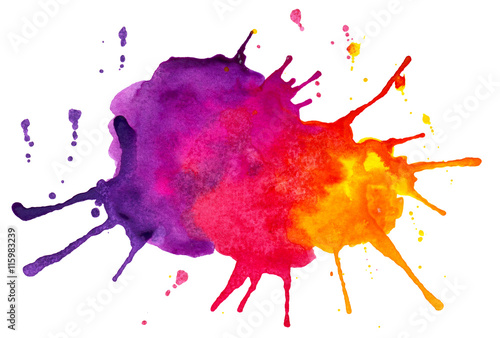 Abstract colorful spots and splashes