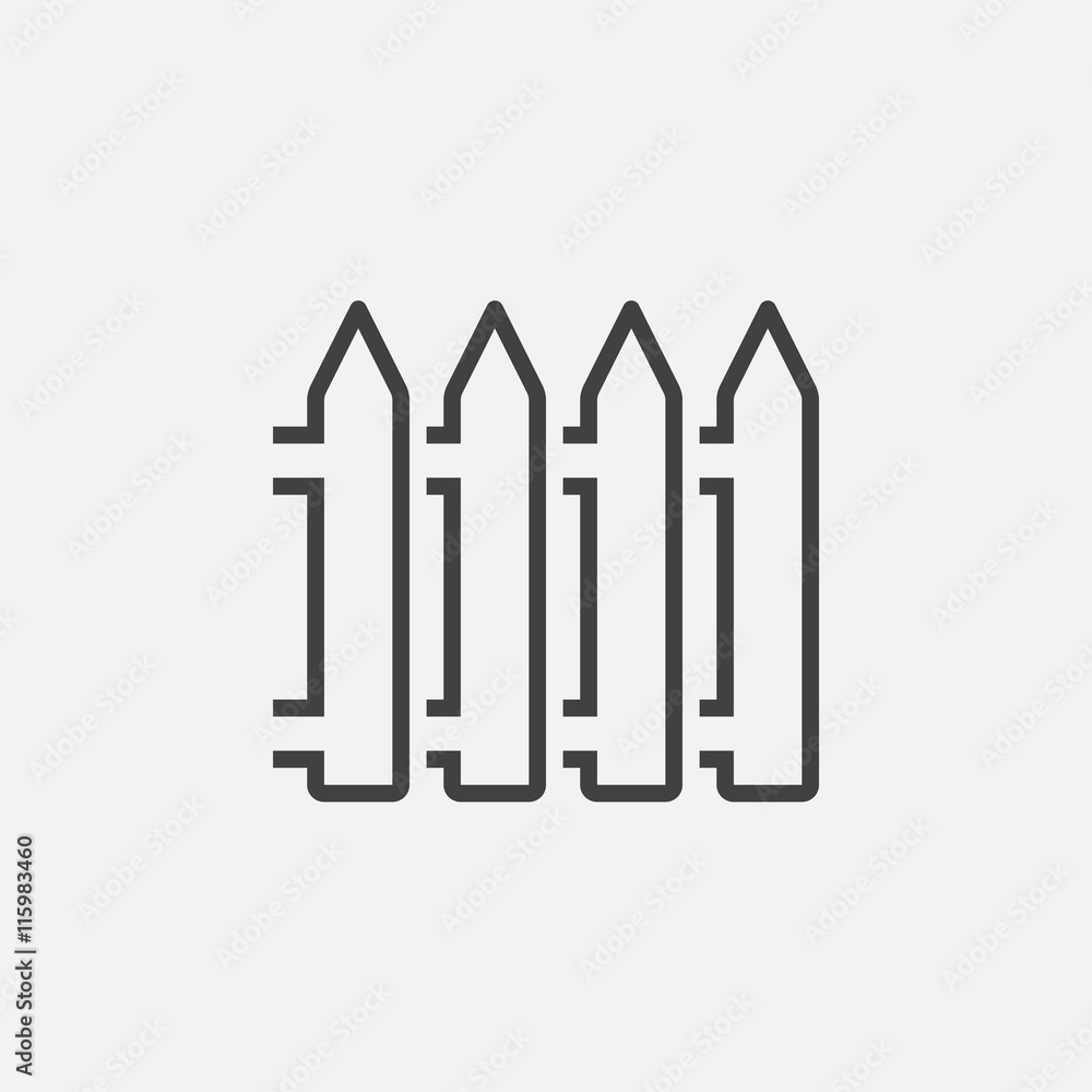 fence line icon, outline vector logo illustration, linear pictogram isolated on black
fence line icon, outline vector logo illustration, linear pictogram isolated on black