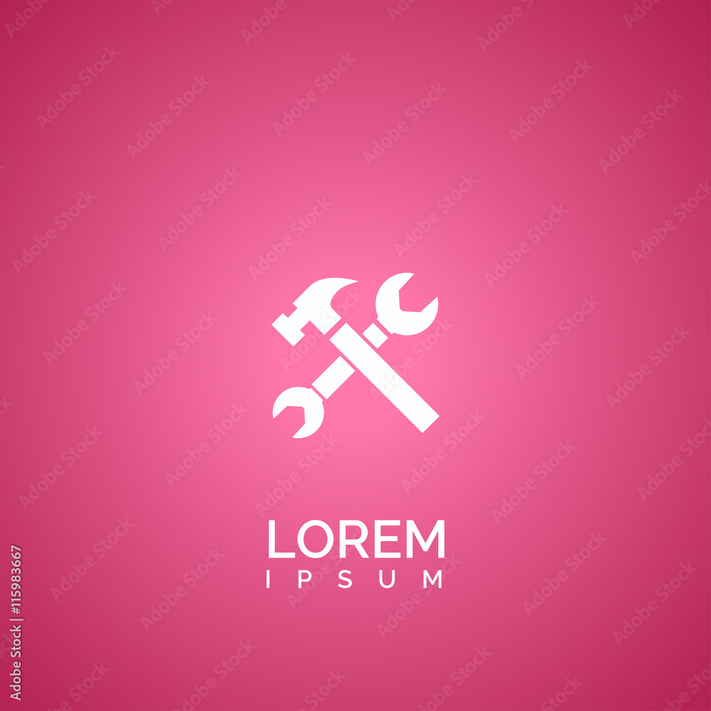 spanner hammer icon. spanner hammer logo spanner hammer icon. spanner hammer logo