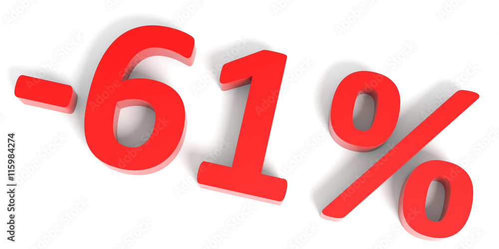 Discount 61 percent off sale.