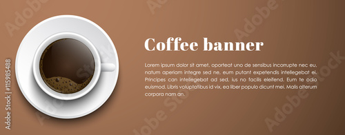 top view of a cup of coffee