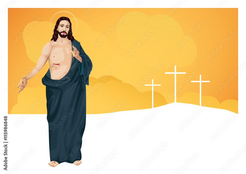     Jesus Christ with space for text  - obrazy, fototapety, plakaty 