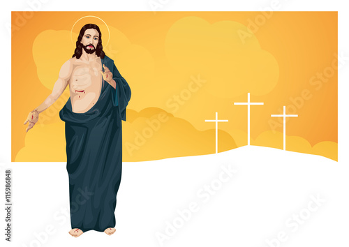     Jesus Christ with space for text 