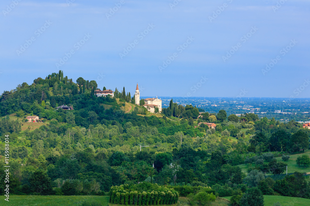 Spring hills panorama, Italian landscape