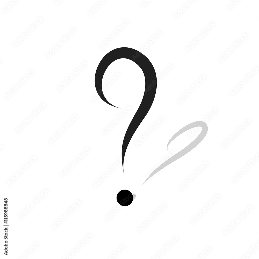 Vector silhouette of a question mark. Vector silhouette of a question mark.