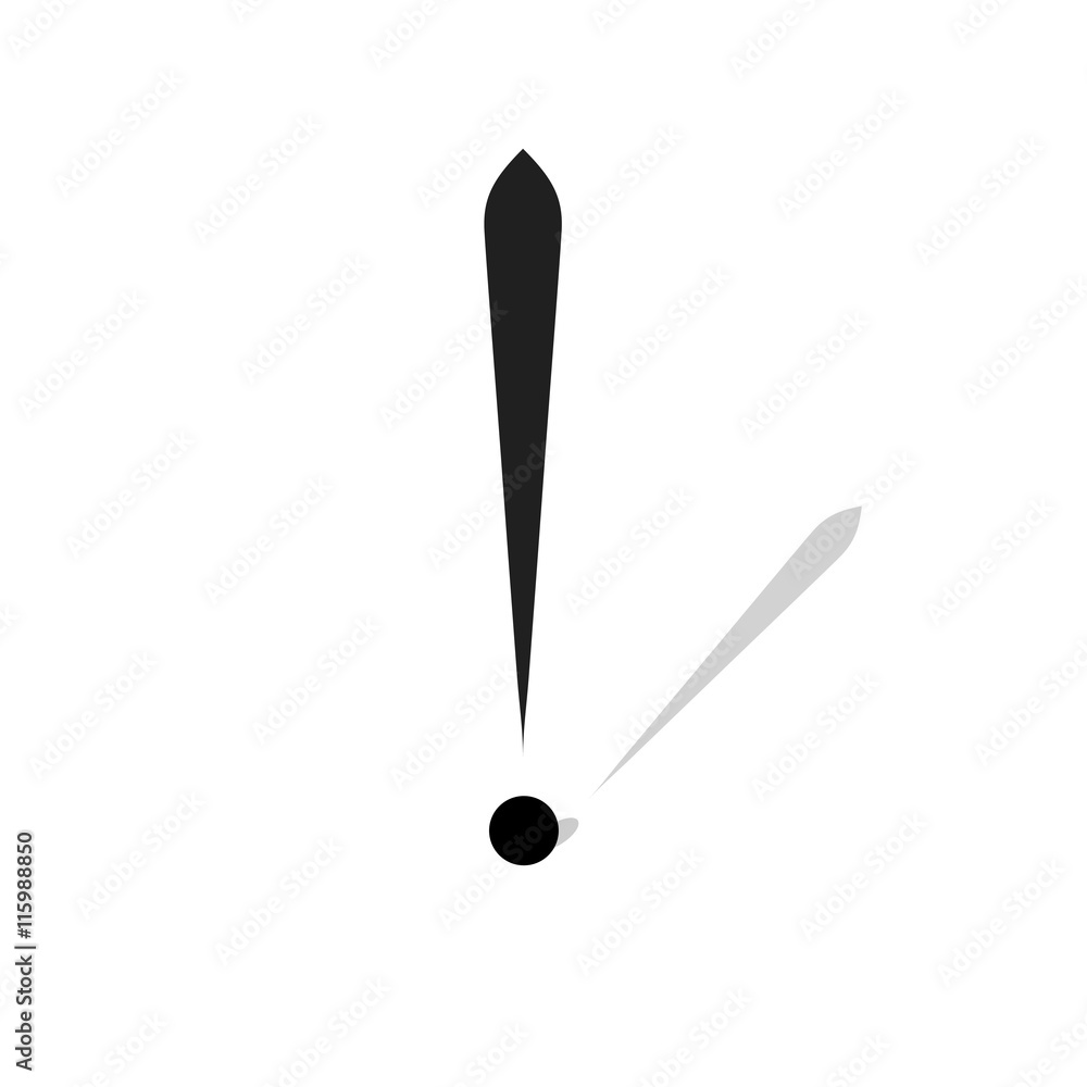 Vector silhouette exclamation point. Vector silhouette exclamation point.