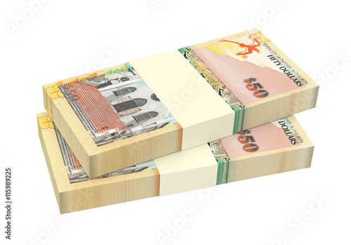 Bermuda dollars isolated on white background. 3D illustration.