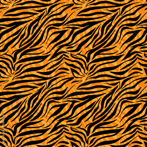 Fashion tiger seamless pattern
