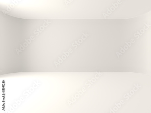 Wallpaper Mural Empty room white curve wall Torontodigital.ca