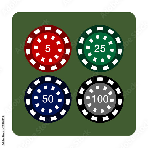 playing chips flat icon