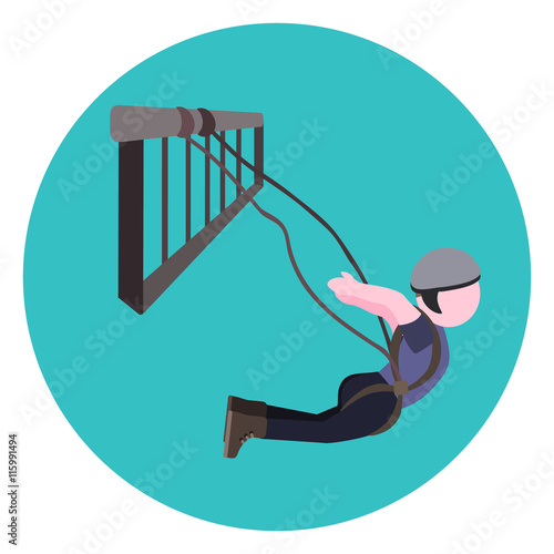bungee jumping flat icon