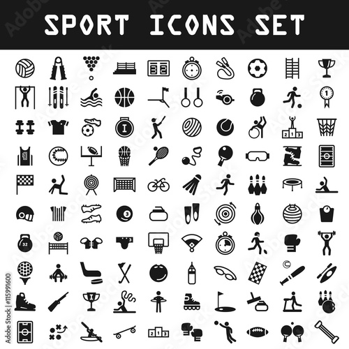big sport icon set