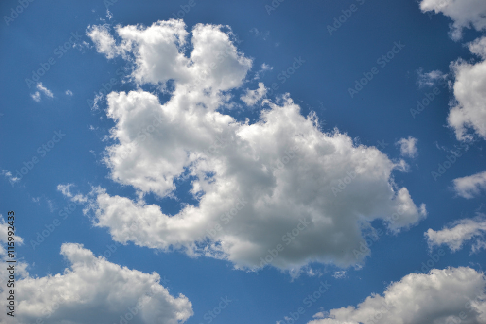 Blue sky with clouds on sunny day Blue sky with clouds on sunny day