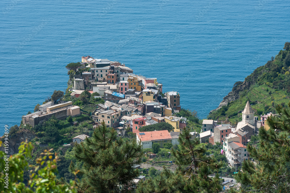 The commune Corniglia in Cinque Terre, Italy