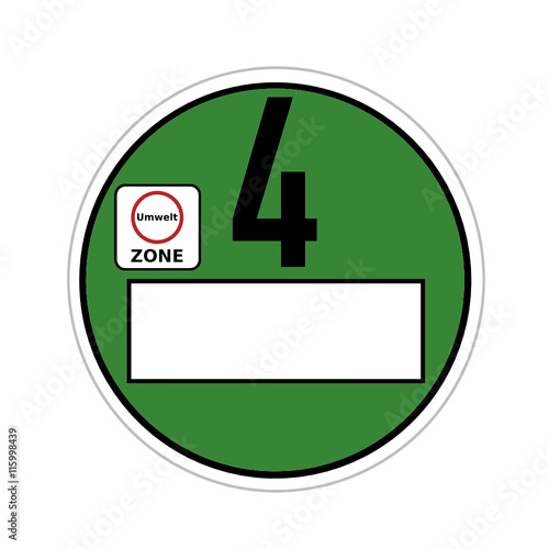 Feinstaubplakette 4 grün - web