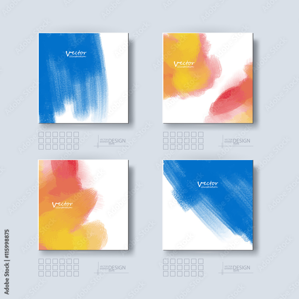 Fototapeta premium Brochure with Multicolored Blured Backgrounds.