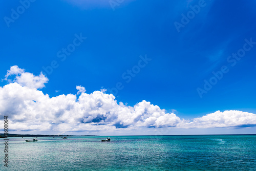 Fototapeta Naklejka Na Ścianę i Meble -  Sea, sky, clouds, landscape. Okinawa, Japan, Asia.
