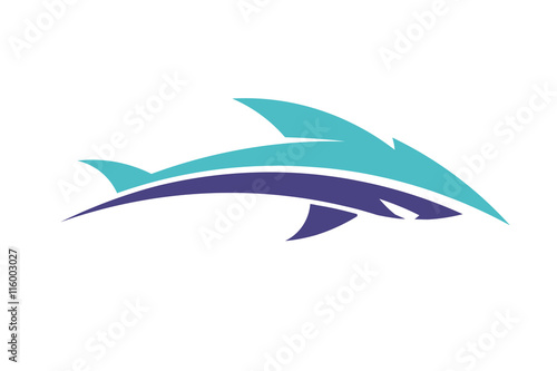 Fish logo vector , shark logo concept illustration