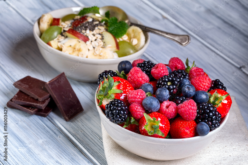 Bowl of fresh fruit. Bblackberries; raspberries; blueberries. Bowl of fresh fruit. Bblackberries; raspberries; blueberries.