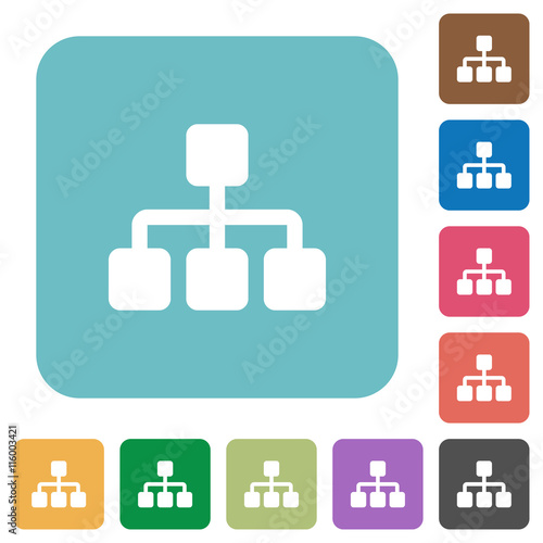 Flat network icons