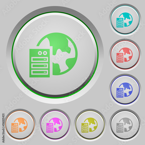 Web hosting push buttons