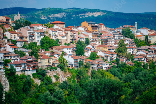 Houses in Veliko Tarnovo, a city in north central Bulgaria