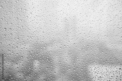 effect from raindrop make vapor on the window
