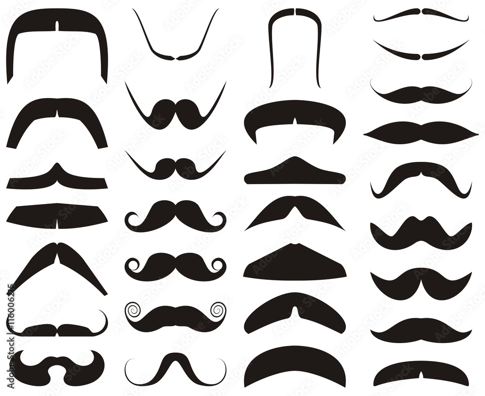 Mustaches vector set Mustaches vector set