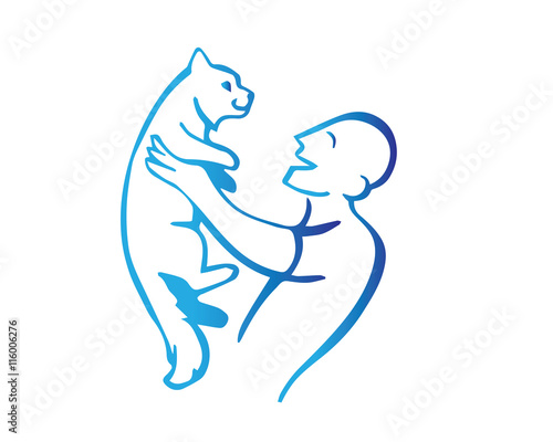 Modern Pet Logo - Adopt A Cat Symbol