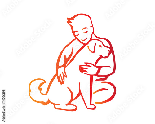 Modern Pet Logo - Adopt A Dog Symbol