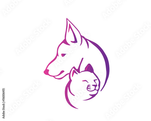 Modern Pet Logo - Dog And Cat Lover Society Symbol