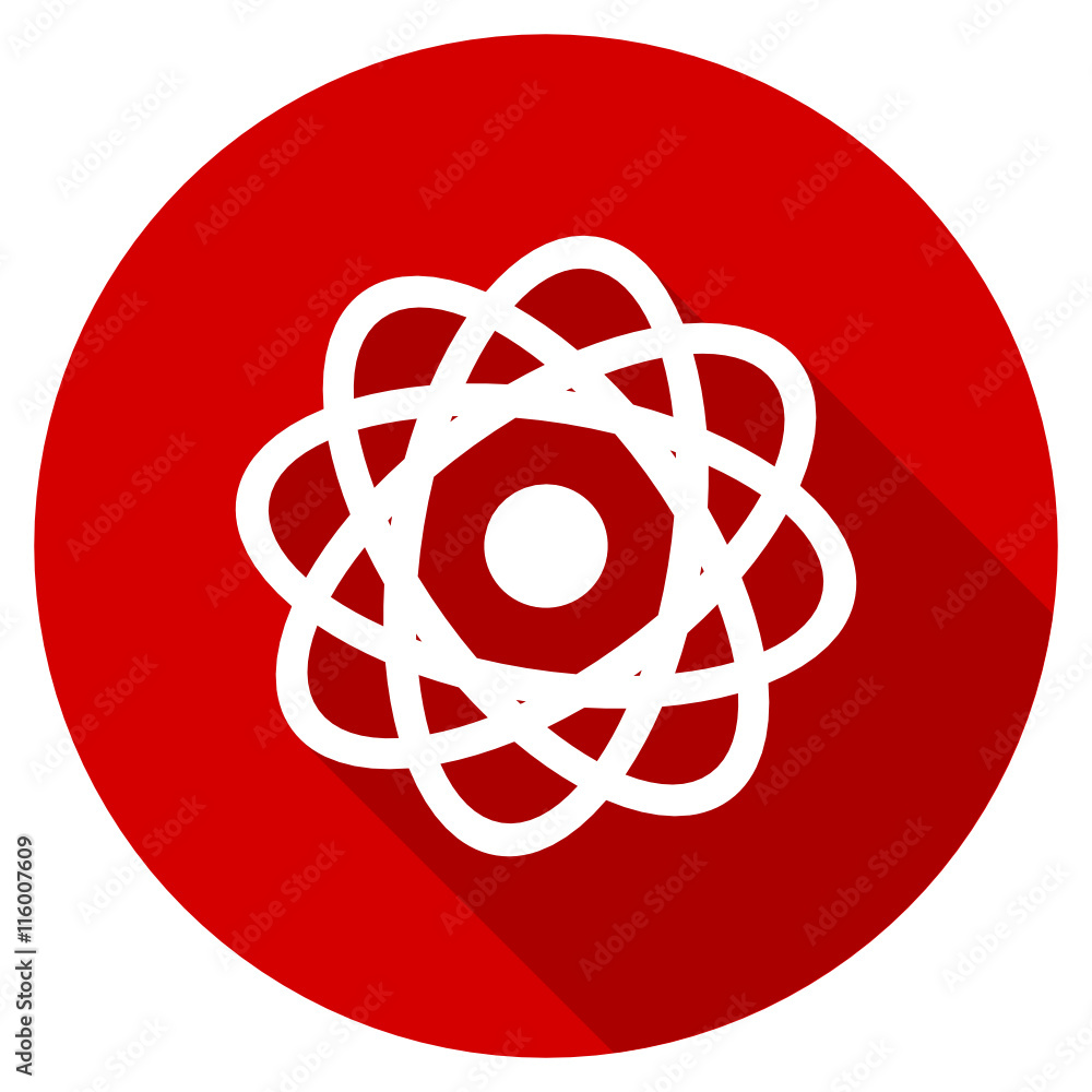 Flat design red round web radiation vector icon Flat design red round web radiation vector icon