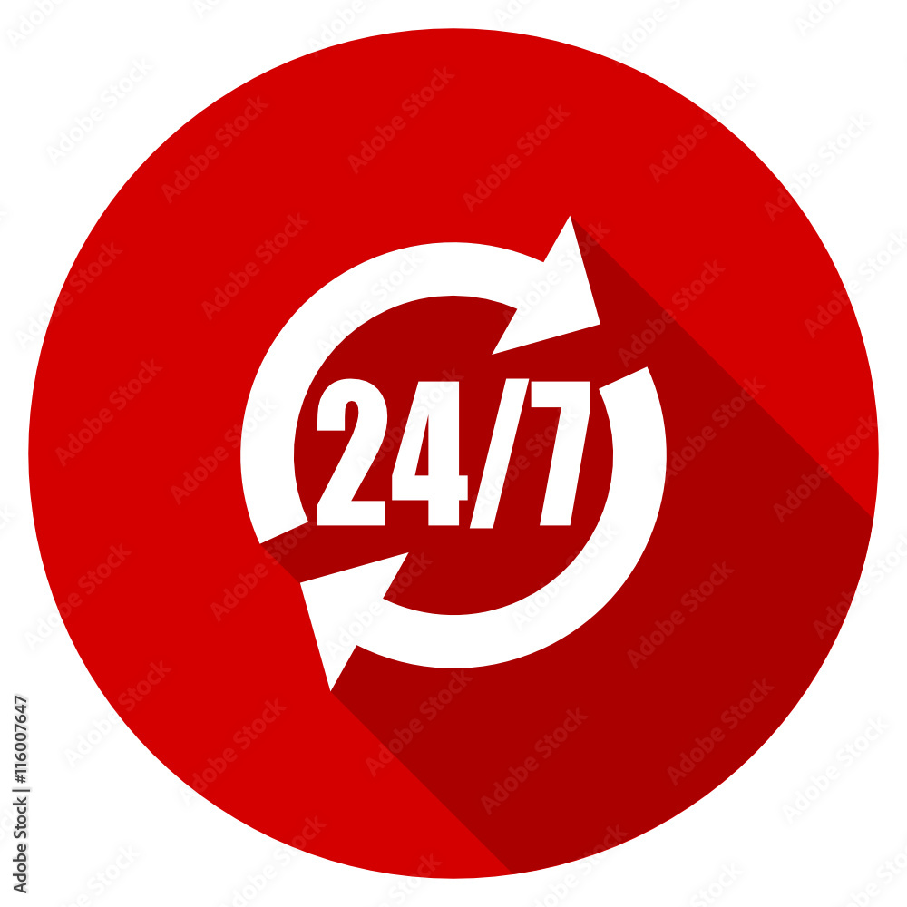 Red round flat padlock vector icon Red round flat padlock vector icon