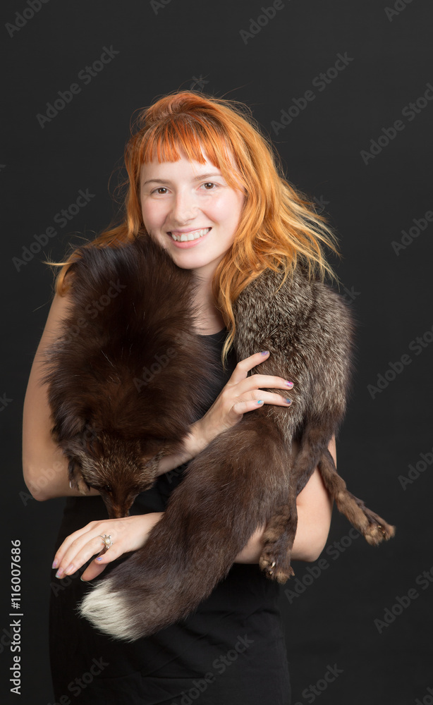 girl with fur