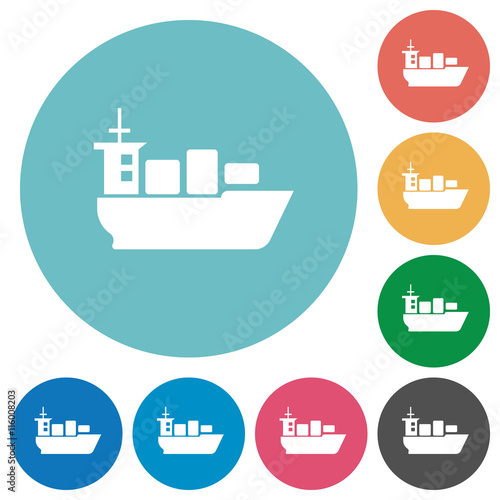 Flat sea transport icons