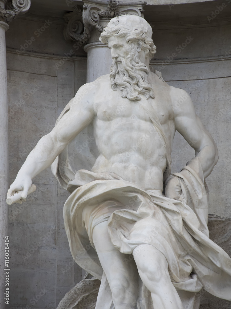 Obraz premium Fontana de Trevi en Roma, detalle