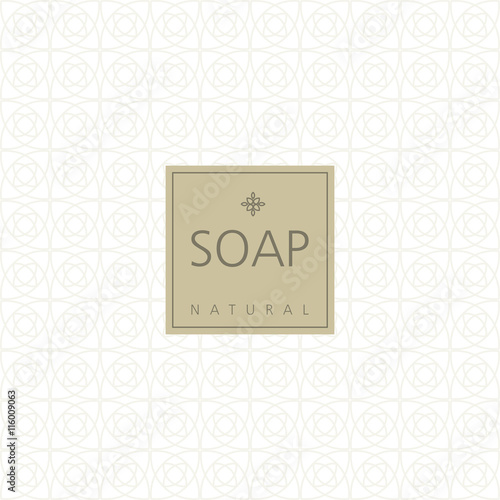 Vector background for natural handmade soap, decorative paper