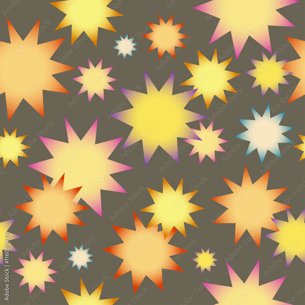 illustration. pattern with the image of stars on a gray background. warm color. Vector illustration. pattern with the image of stars on a gray background. warm color. Vector